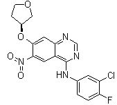 N-(3-chloro-4-fluorophenyl)-6-nitro-7-[(3S)-oxolan-3-yl]oxyquinazolin-4-amine