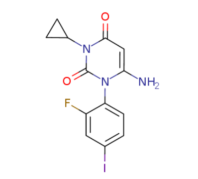 6-氨基-3-環丙基-1-(2-氟-4-碘苯基)-1H-嘧啶-2,4-二酮