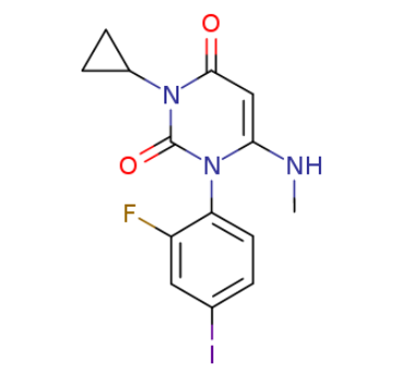 3-環丙基-1-(2-氟-4-碘苯基)-6-甲基氨基-1H-嘧啶-2,4-二酮