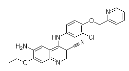 6-amino-4-[3-chloro-4-(2-pyridylmethoxy)anilino]-7-ethoxy-quinoline-3-carbonitrile