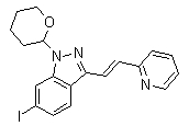 (E)-6-Iodo-3-[2-(pyridin-2-yl)ethenyl]-1-(tetrahydro-2H-pyran-2-yl)-1H-indazole